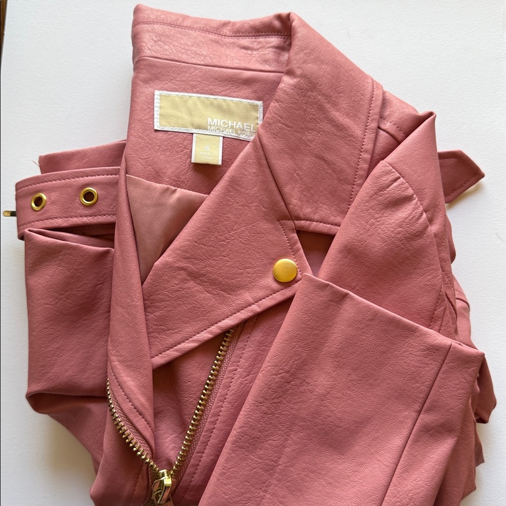 Michael Kors Bubble Gum Pink Leather Moto